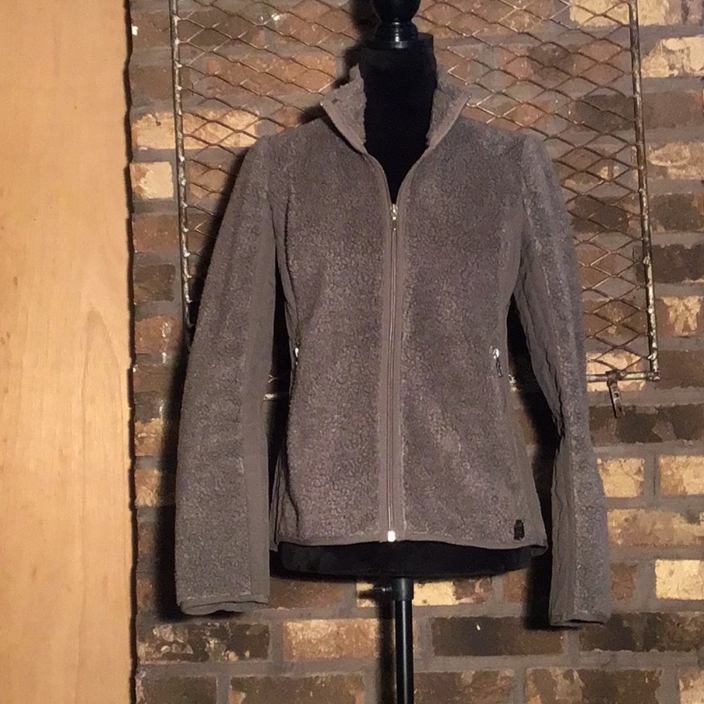 Ruff Hewn light weight jacket multi-fabric dark gray interior pockets M